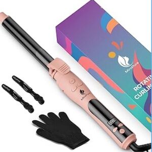 MiroPure Pink and Black Rotating Curling Iron
